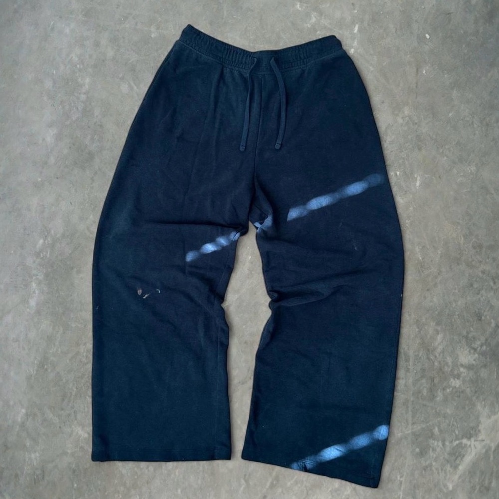 Black wide leg sweatpants lounge life sweatpants XL